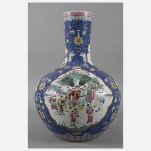 Große Vase Famille rose