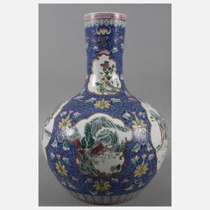 Große Vase Famille rose