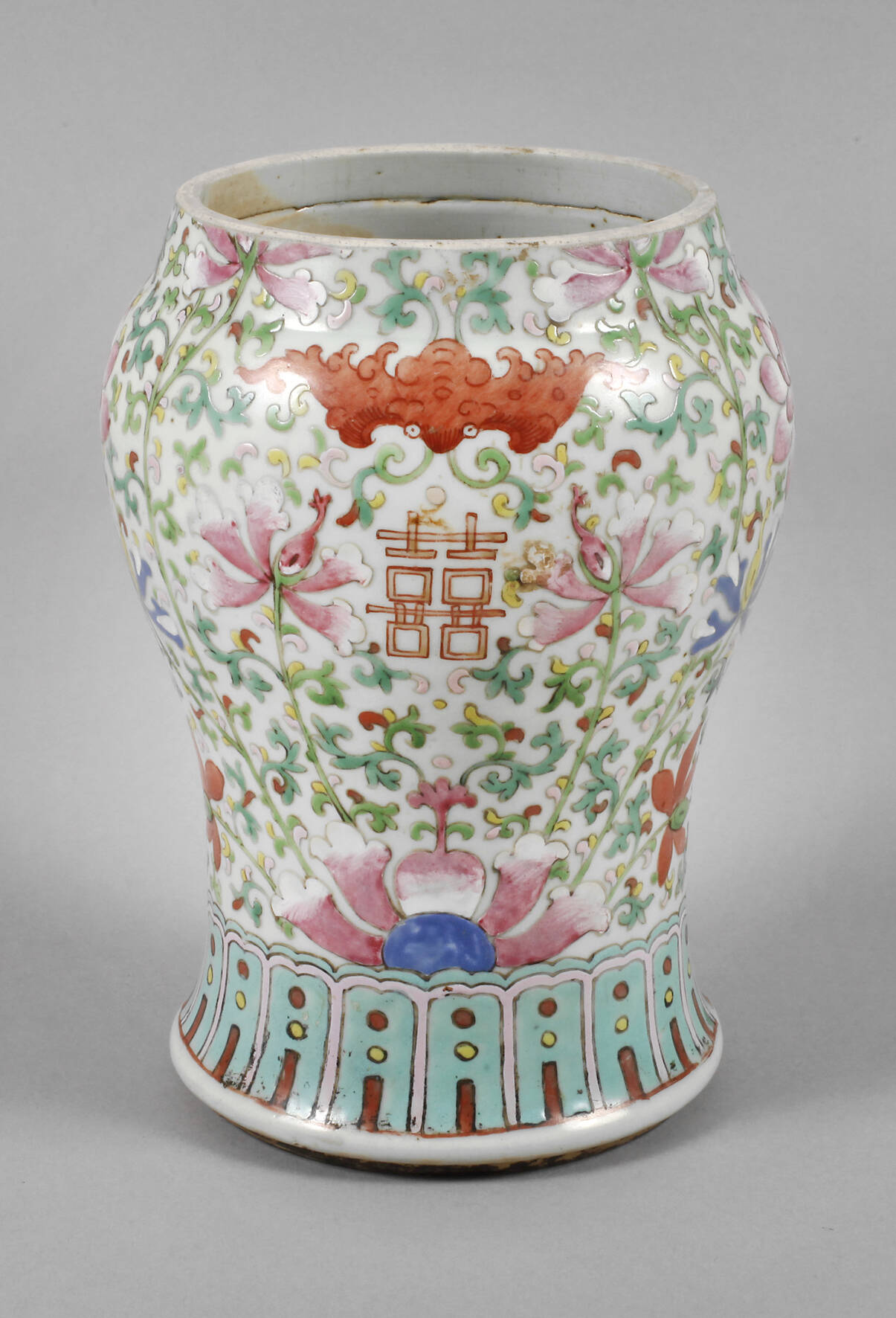 Vase China Famille rose