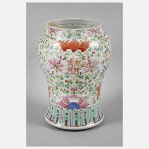 Vase China Famille rose
