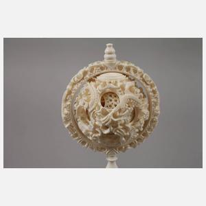 Kugel-in-Kugel Elfenbein