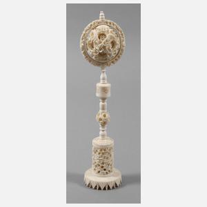 Kugel-in-Kugel Elfenbein