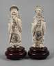Paar Elfenbeinschnitzereien