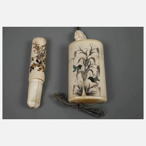 Drei Beinschnitzereien