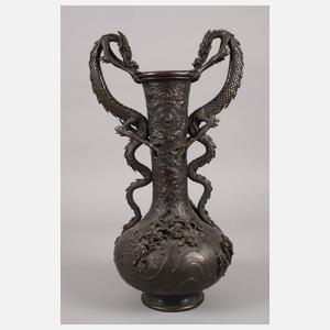 Drachenvase Bronze