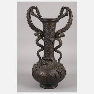Drachenvase Bronze