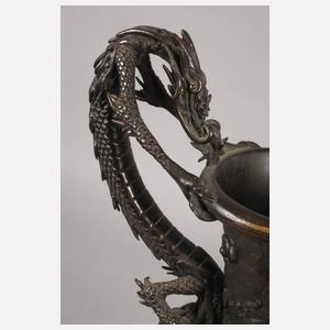 Drachenvase Bronze