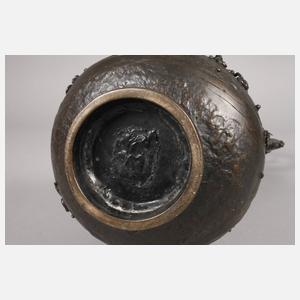 Drachenvase Bronze