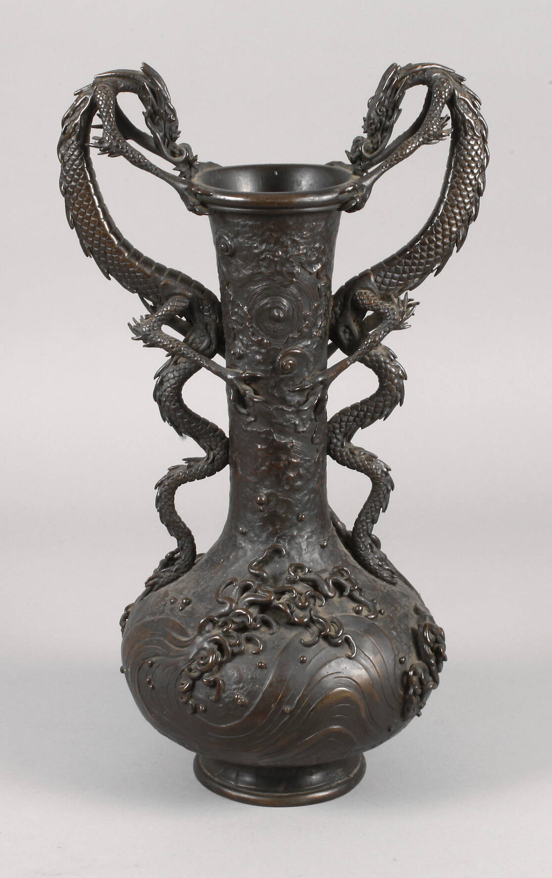 Drachenvase Bronze