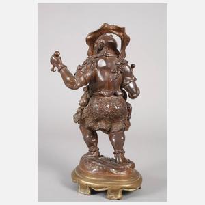 Bronzeplastik Raijin