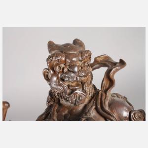 Bronzeplastik Raijin