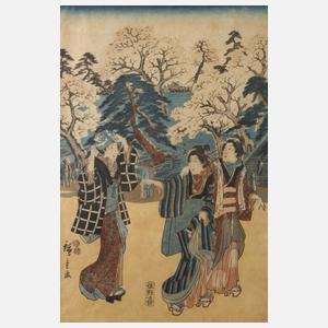 Japanischer Farbholzschnitt