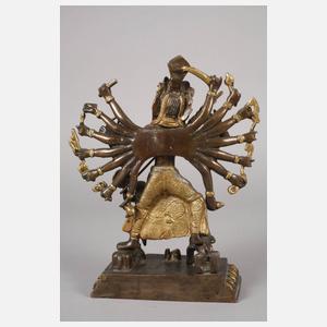 Bronzeplastik Durga Devi