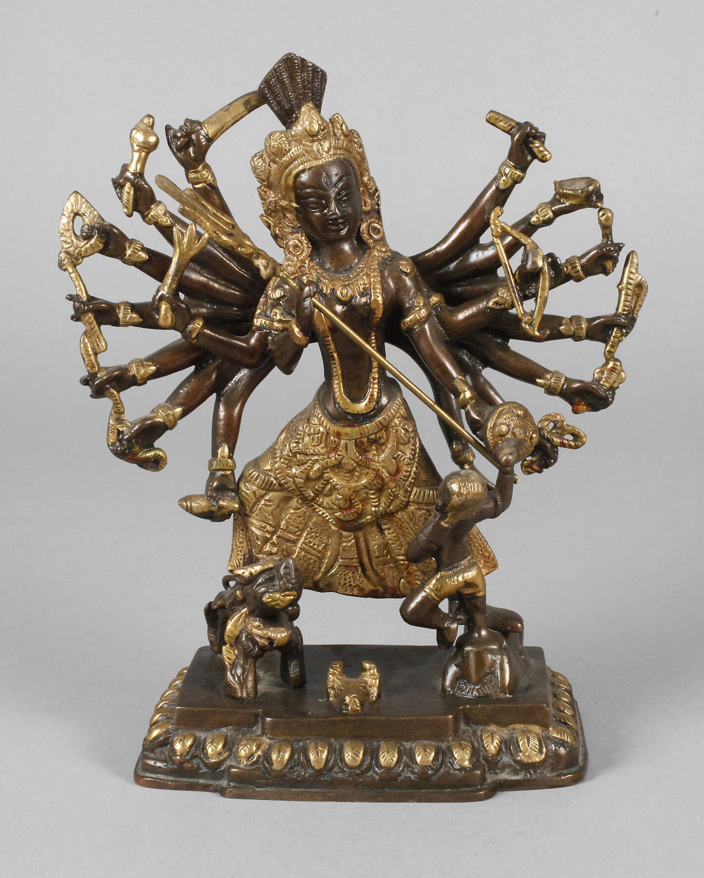 Bronzeplastik Durga Devi