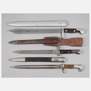 Drei lange Bajonette