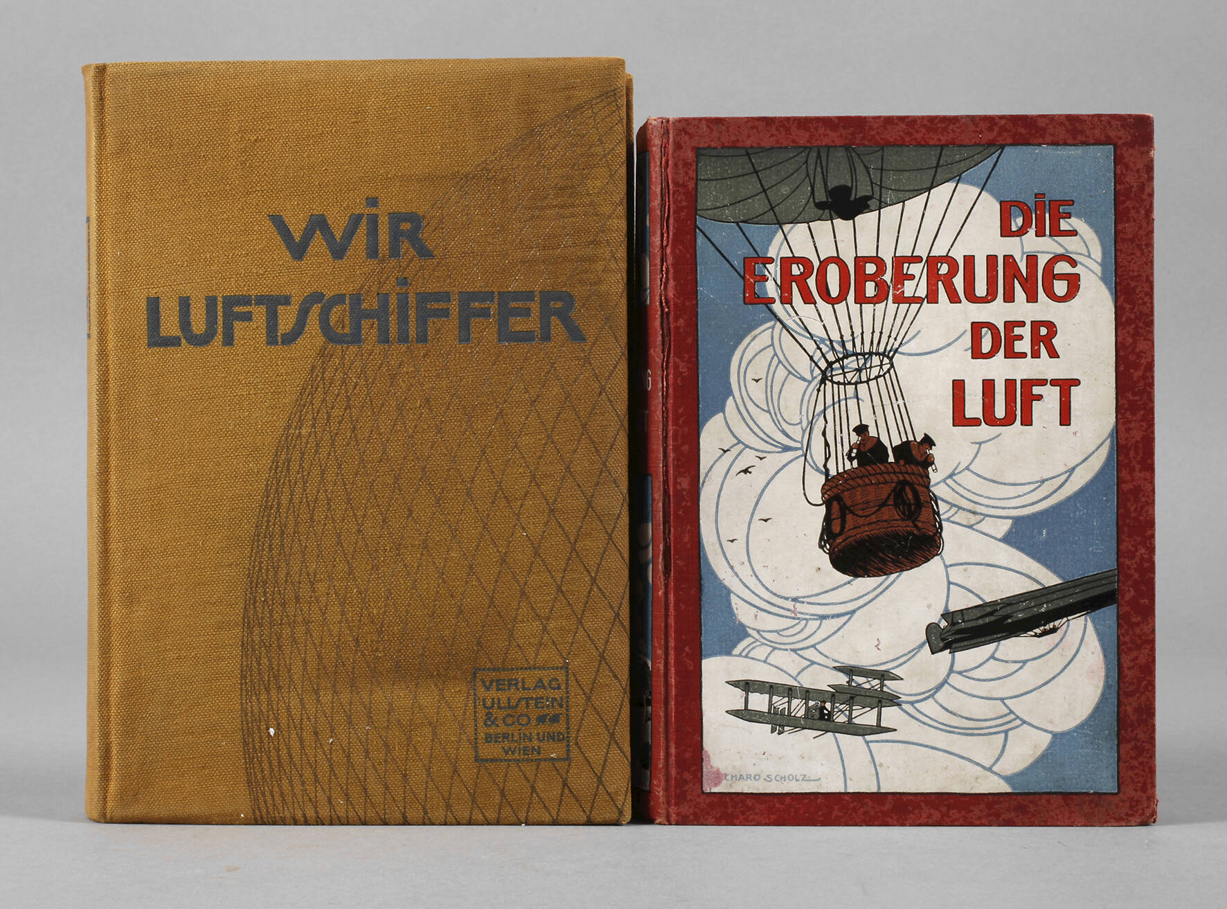 Zwei Bücher Anfänge der Luftfahrt