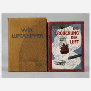 Zwei Bücher Anfänge der Luftfahrt