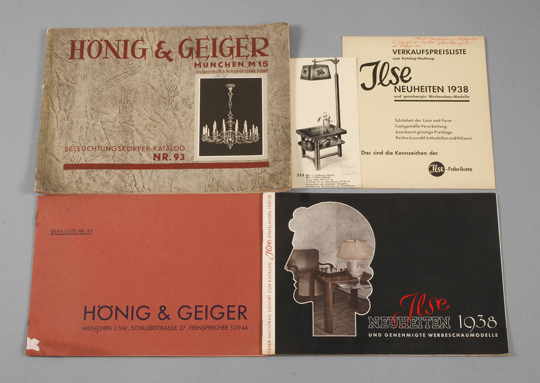 Konvolut Kataloge Lampen