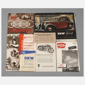 Konvolut Kataloge DKW