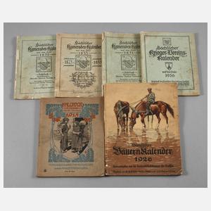 Konvolut Sächsische Kalender