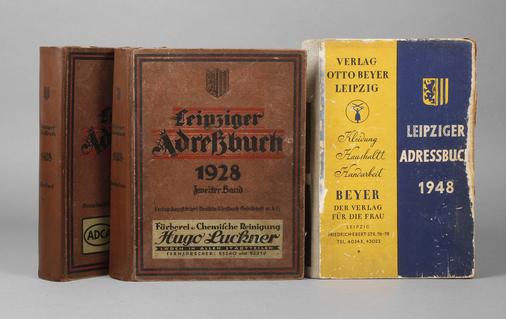 Drei Adressbücher Leipzig