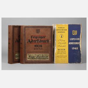 Drei Adressbücher Leipzig