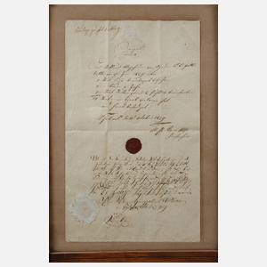 Zwei Beurkundungen um 1820