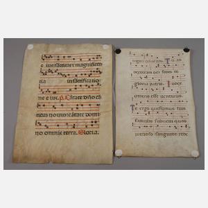 Zwei Antiphonarblätter