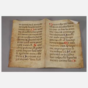 Doppelblatt aus einem christlichen Gesangbuch