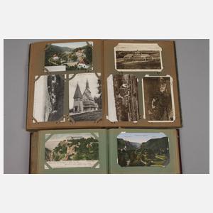 Zwei Ansichtskartenalben Harz