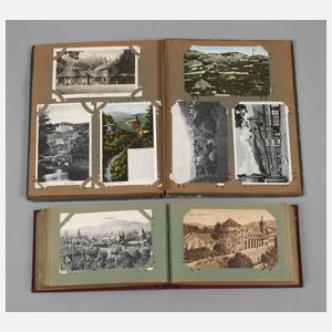 Zwei Ansichtskartenalben Harz