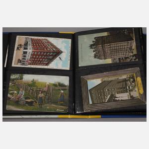 Drei Postkartenalben alle Welt