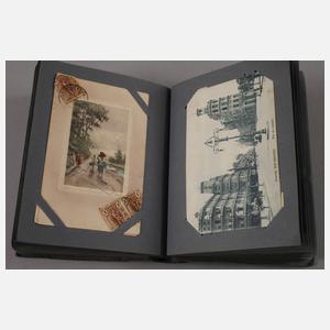 Drei Postkartenalben alle Welt