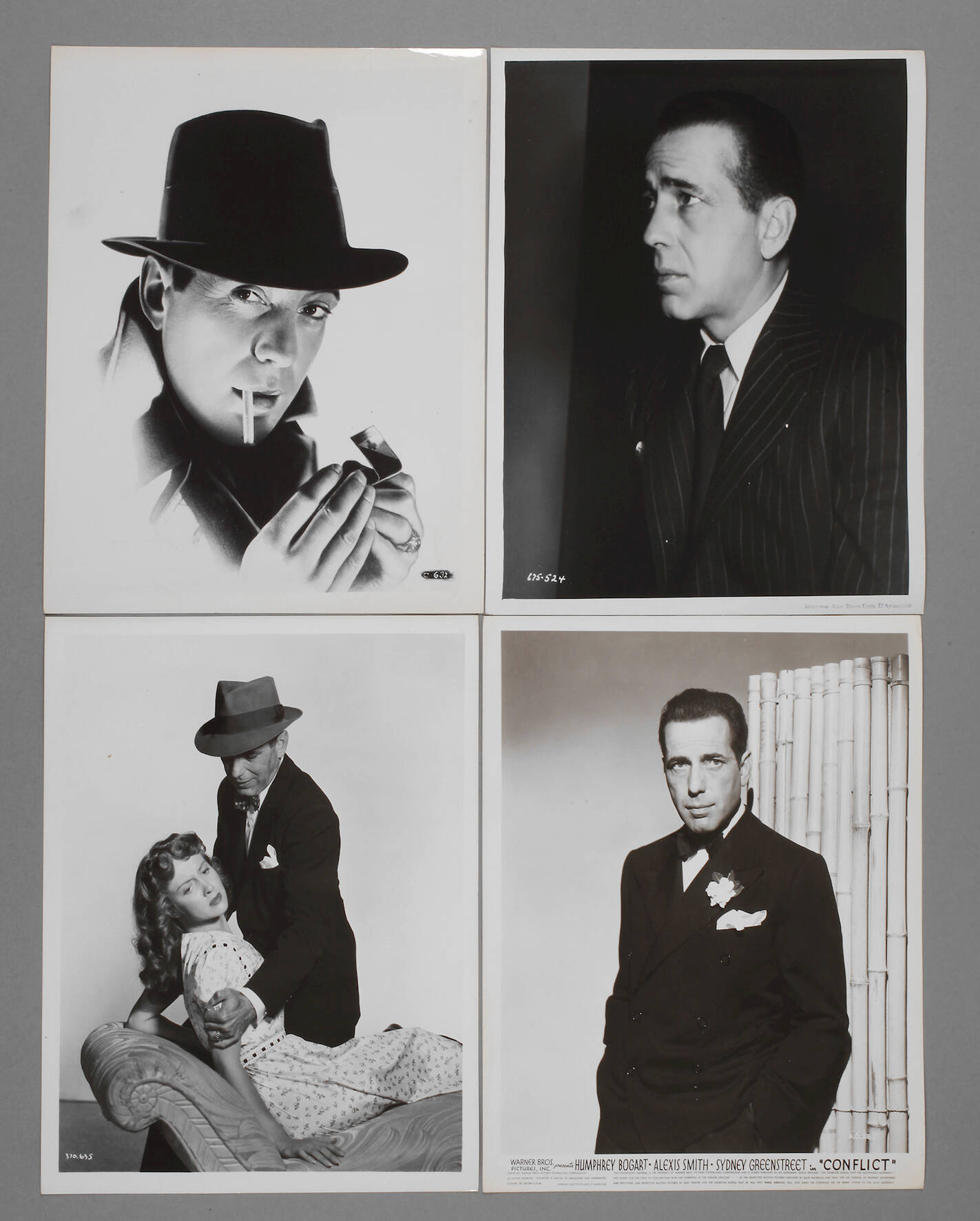 Vier Fotos Humphrey Bogart