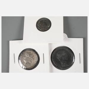 Drei Münzen der frühen römischen Kaiserzeit