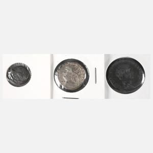 Drei Münzen der frühen römischen Kaiserzeit