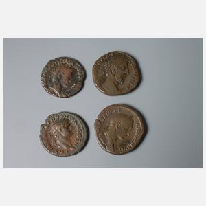 Vier römische Münzen