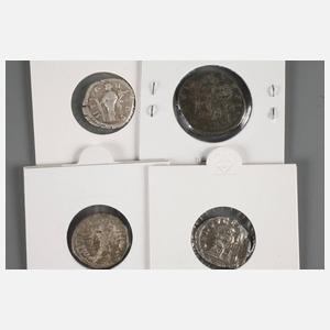 Zehn Münzen der Antoninen und Severer