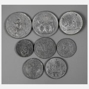 Konvolut Zinnabschläge