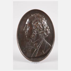 Bronzeplaketten Lortzing und Mendelssohn