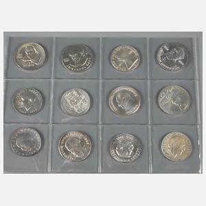 Konvolut DDR Silbermünzen