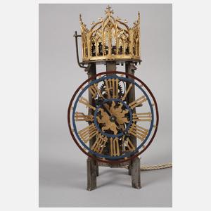 Seltene gotische Stuhluhr