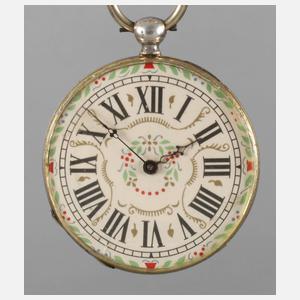 Schlüsseluhr Silber