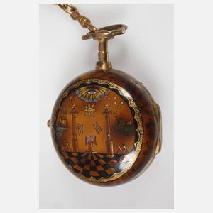 Seltene Freimaurer-Spindeluhr