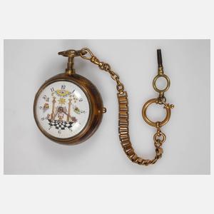 Seltene Freimaurer-Spindeluhr