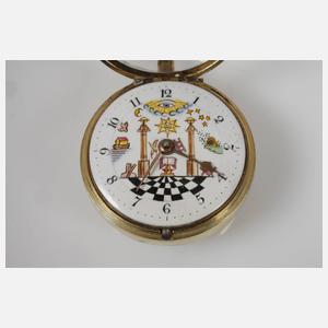 Seltene Freimaurer-Spindeluhr