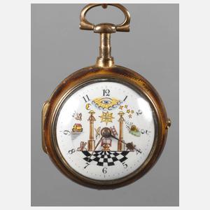 Seltene Freimaurer-Spindeluhr