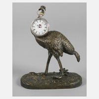 Uhrenhalter Bronze "Vogel Strauß"111