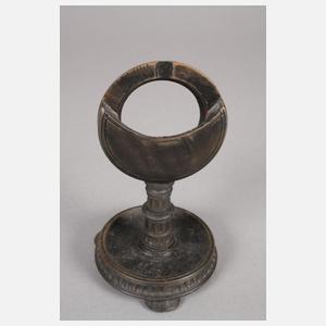 Spindeluhr mit Emailmalerei