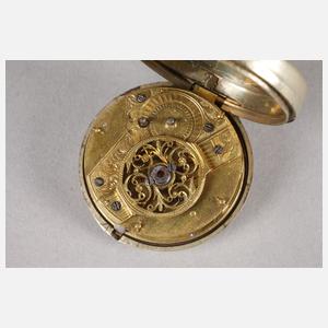 Spindeluhr mit Emailmalerei